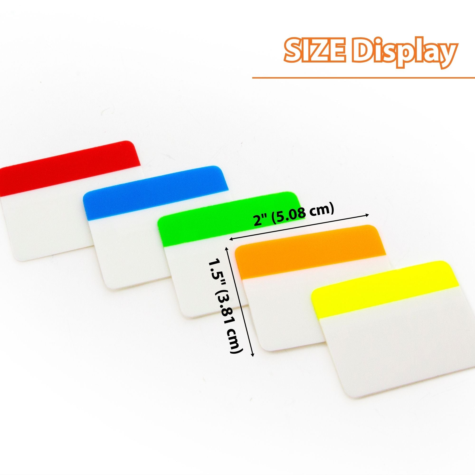 Filing Tabs, 2" x 1.5", 30 Count, Assorted Colors