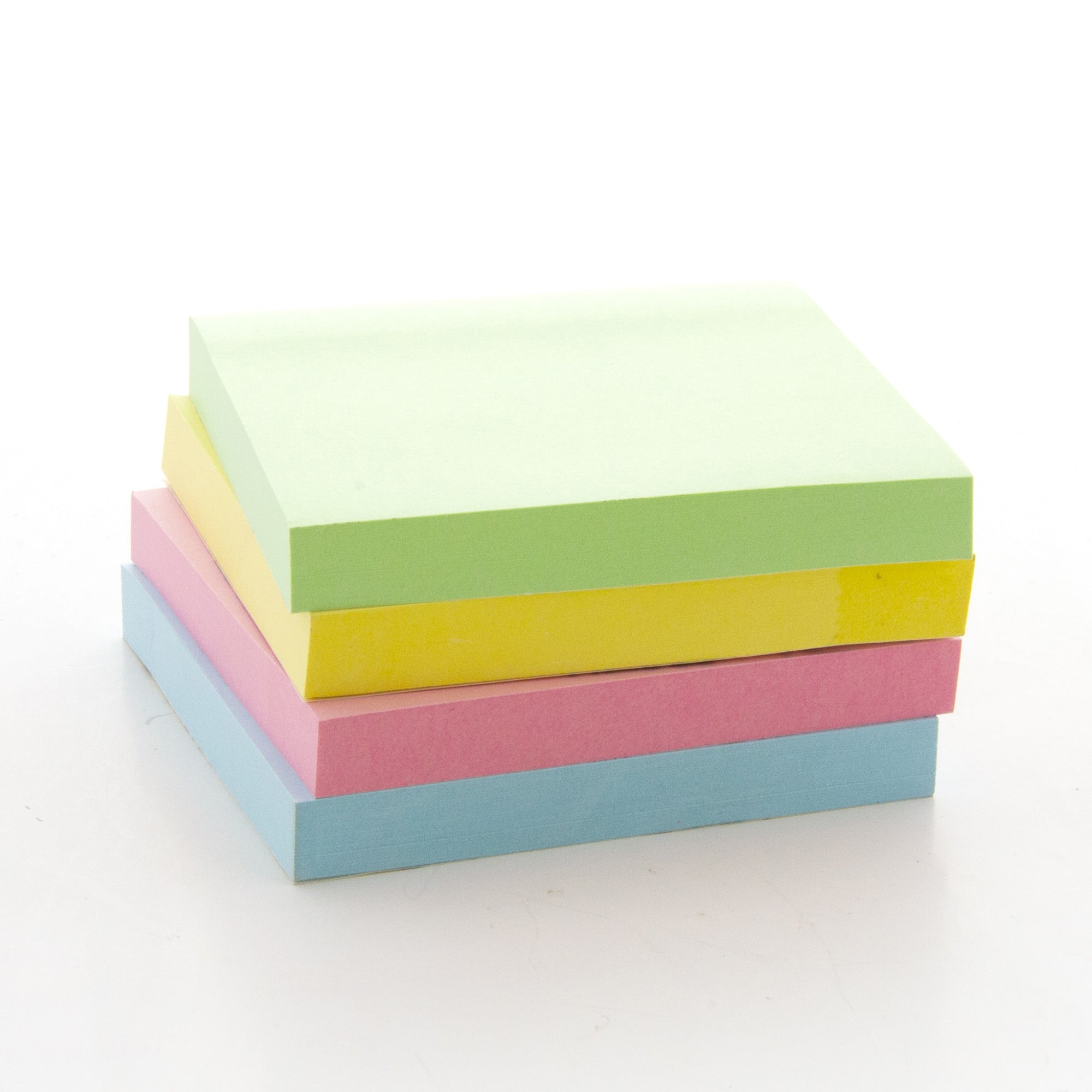 3" x 3" Pastel Stick On Notes, 100 Sheets, 12 Pads