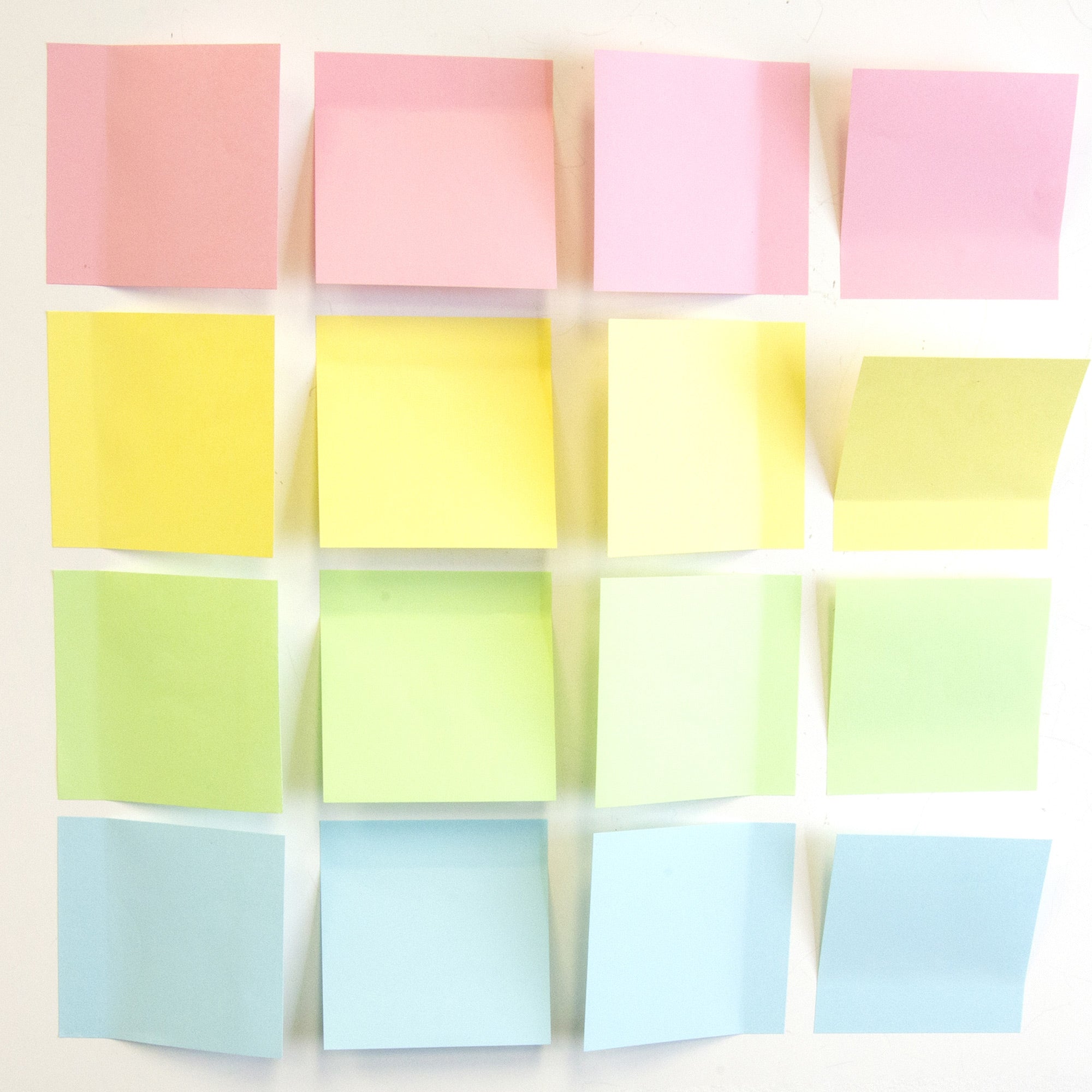 3" x 3" Pastel Stick On Notes, 100 Sheets, 12 Pads