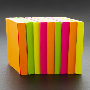 Stick On Notes 3" X 3" (Pack) Neon 90 Ct. (12/Shrink)