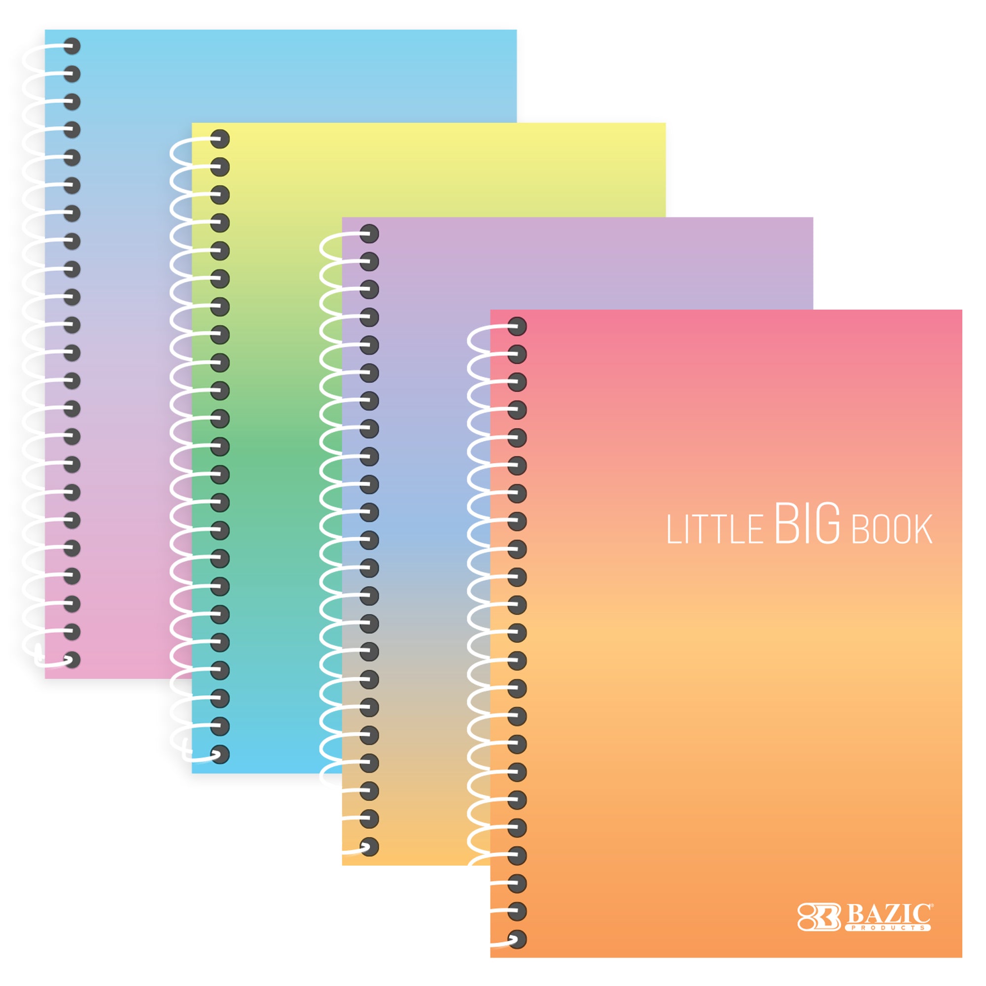 180 Ct. 4" X 5.5" Spiral Fat Book