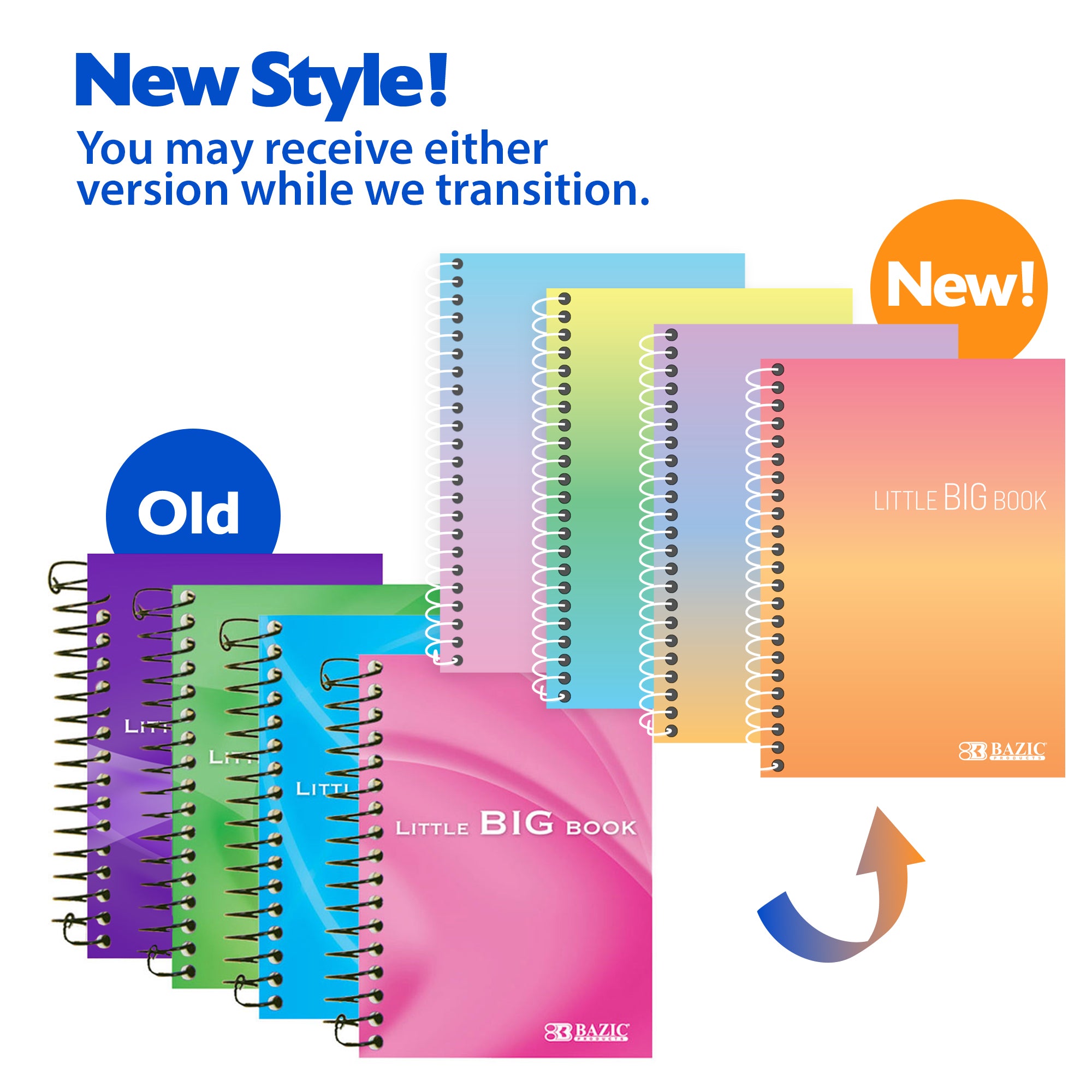 180 Ct. 4" X 5.5" Spiral Fat Book