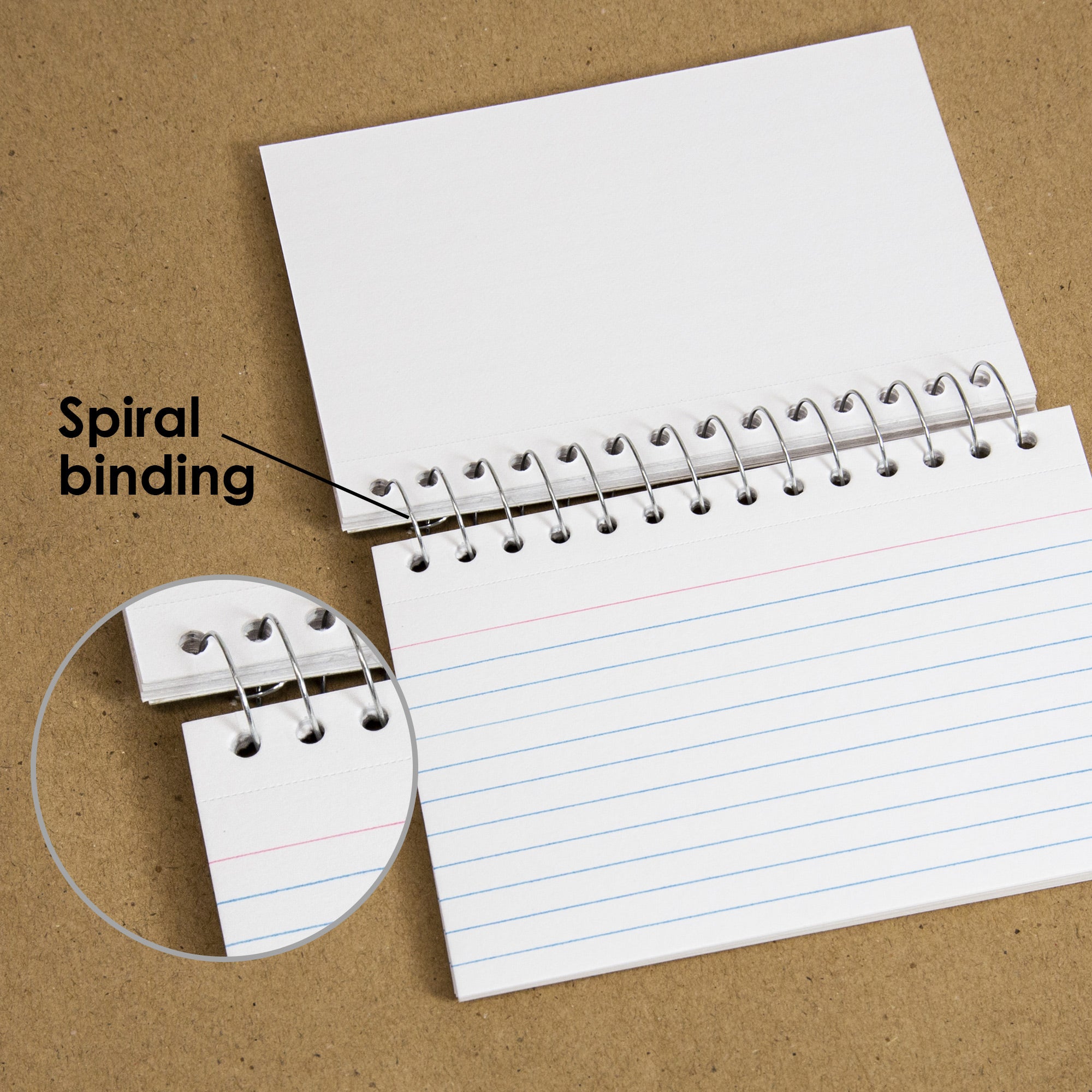 Spiral Ruled Index Cards, 50 Sheets, 3" x 5"