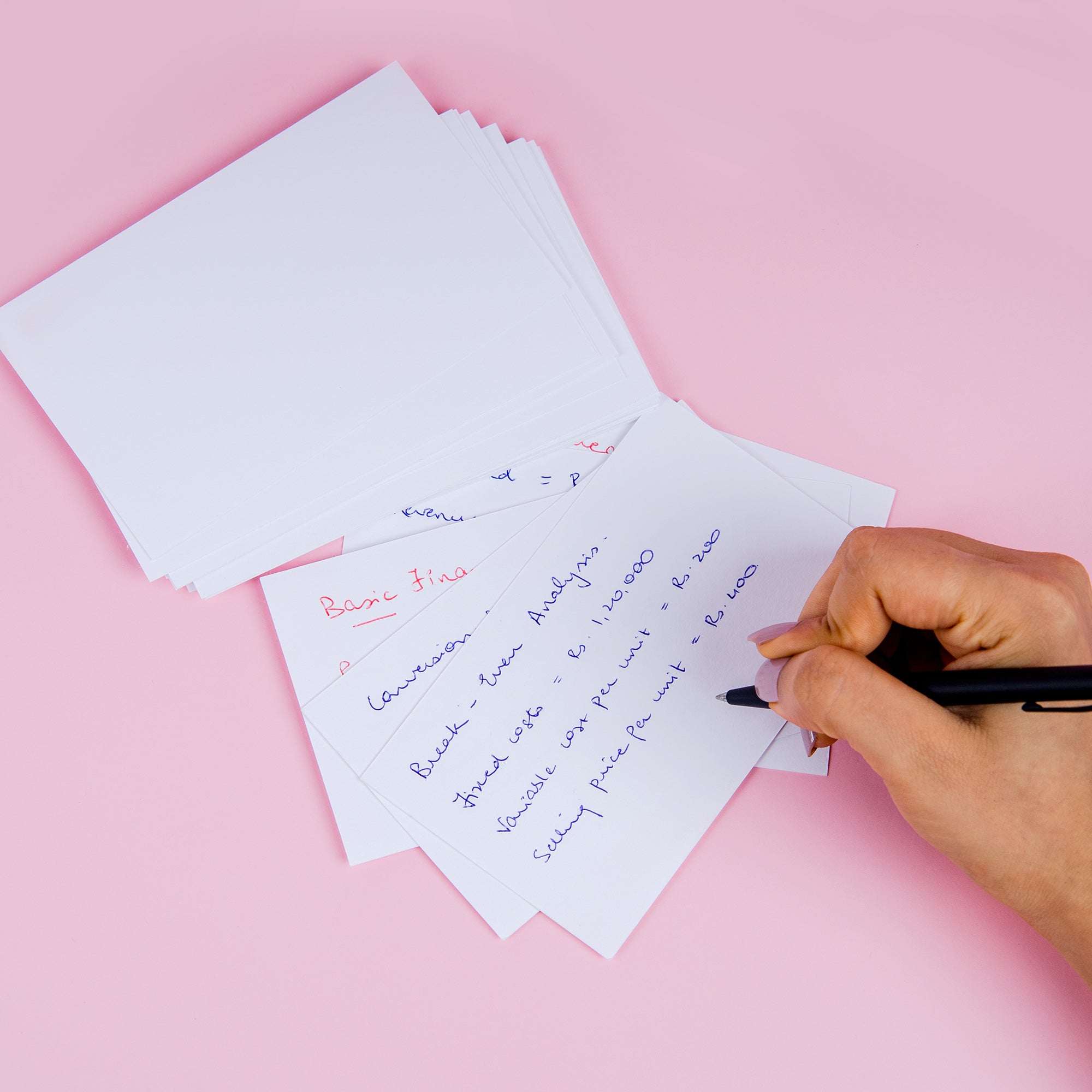 Unruled Index Cards, 3 x 5 in, Sturdy Card Stock