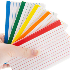 Ruled Color Coded Index Card 3" X 5" 100 Ct.