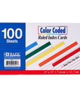 Ruled Color Coded Index Card 3" X 5" 100 Ct.