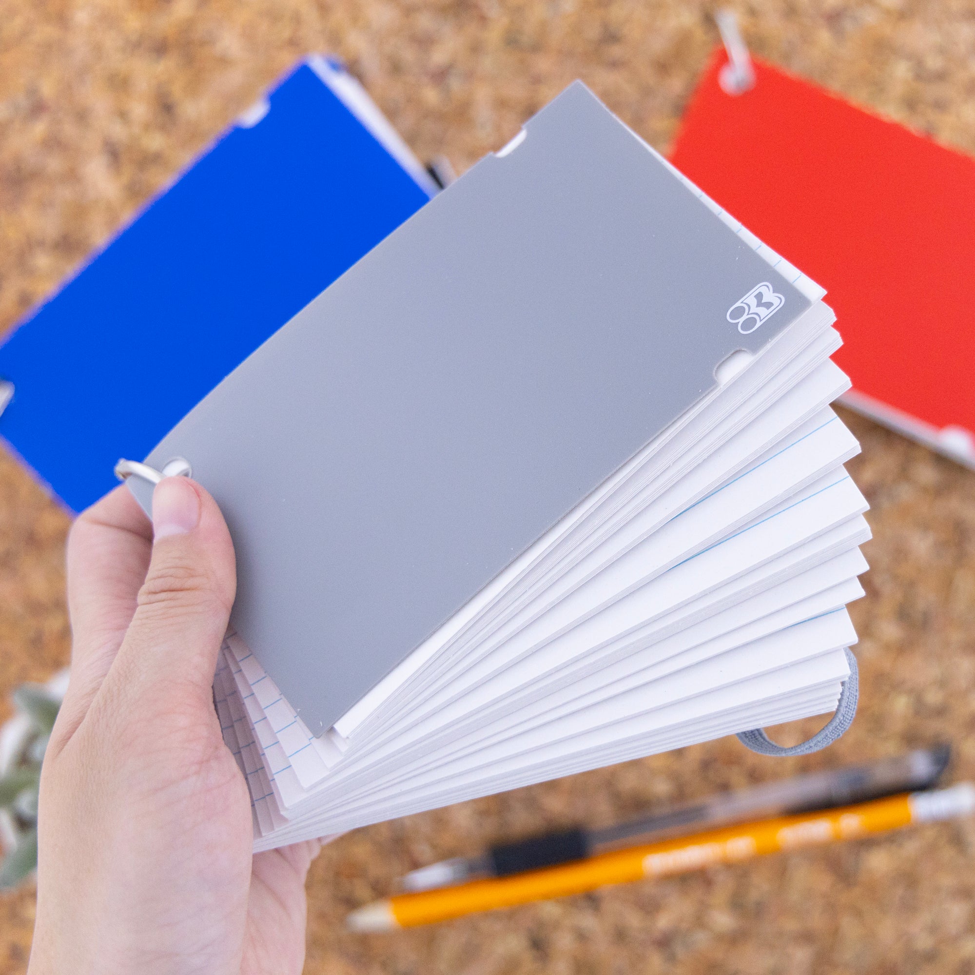 Ruled Index Cards, 3 x 5 in, with Ring, Sturdy Card Stock