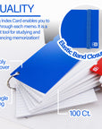 100 Ct. Poly Cover 3" x 5" Ruled White Index Card w/ Ring