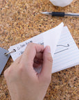 100 Ct. Poly Cover 3" x 5" Ruled White Index Card w/ Ring