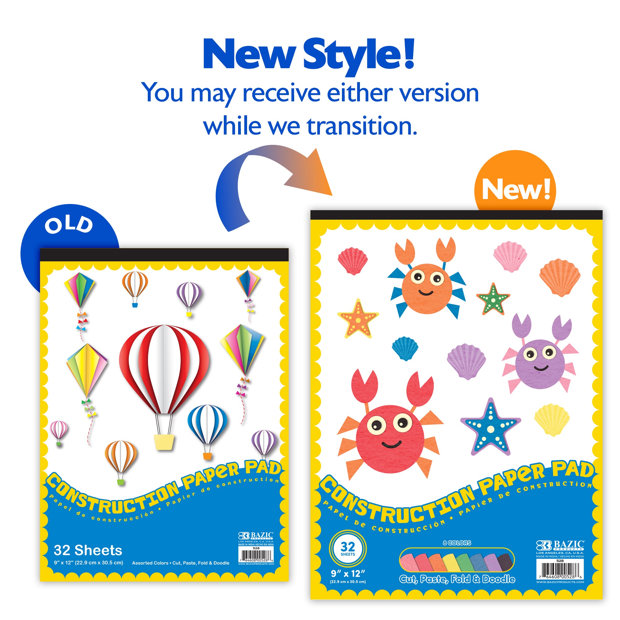 32 Ct. 9" X 12" Construction Paper Pad