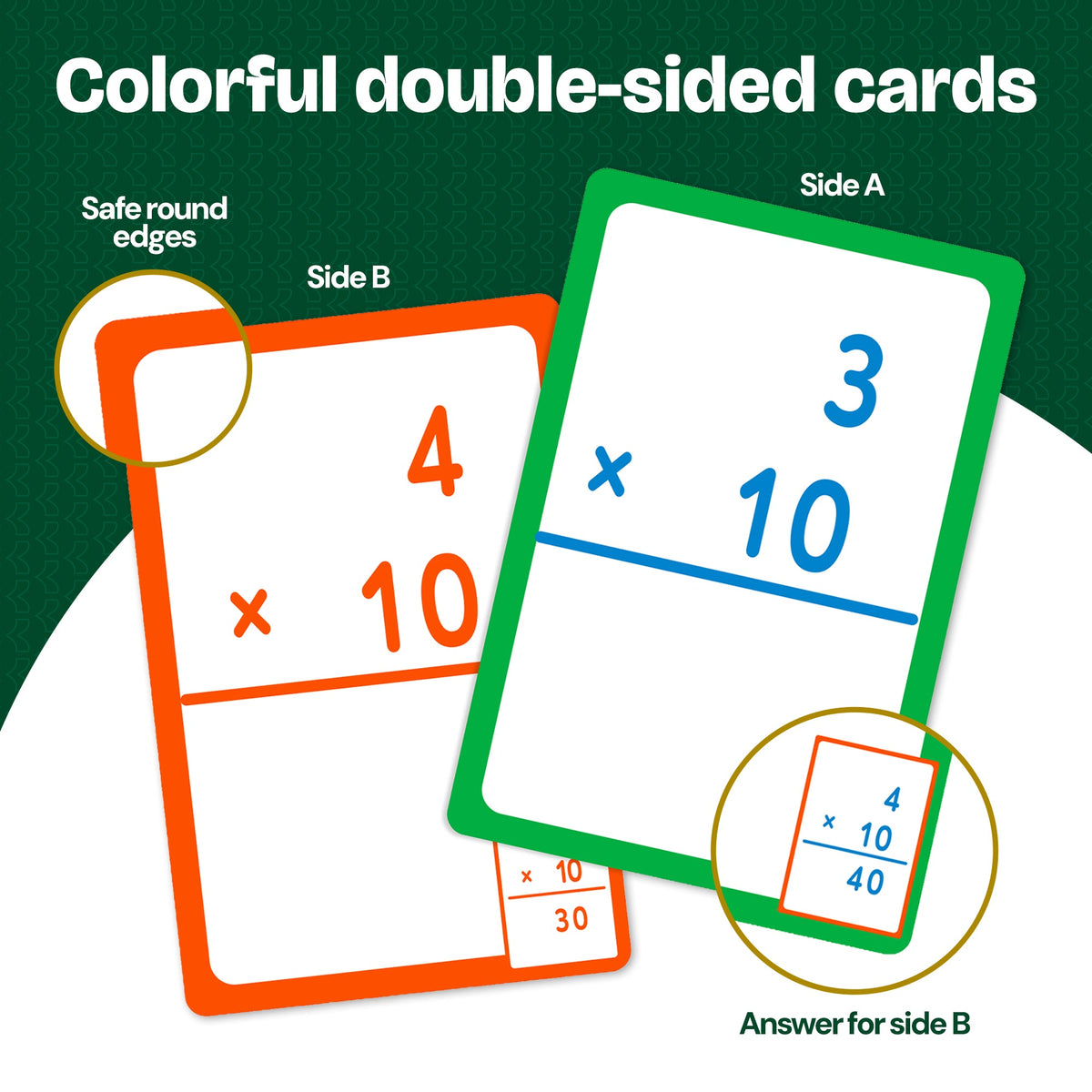 Multiplication Flash Cards, 36 Cards, Self-Checking