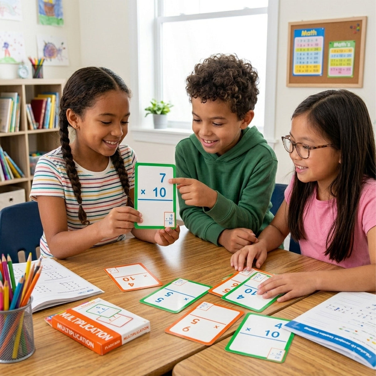 Multiplication Flash Cards, 36 Cards, Self-Checking