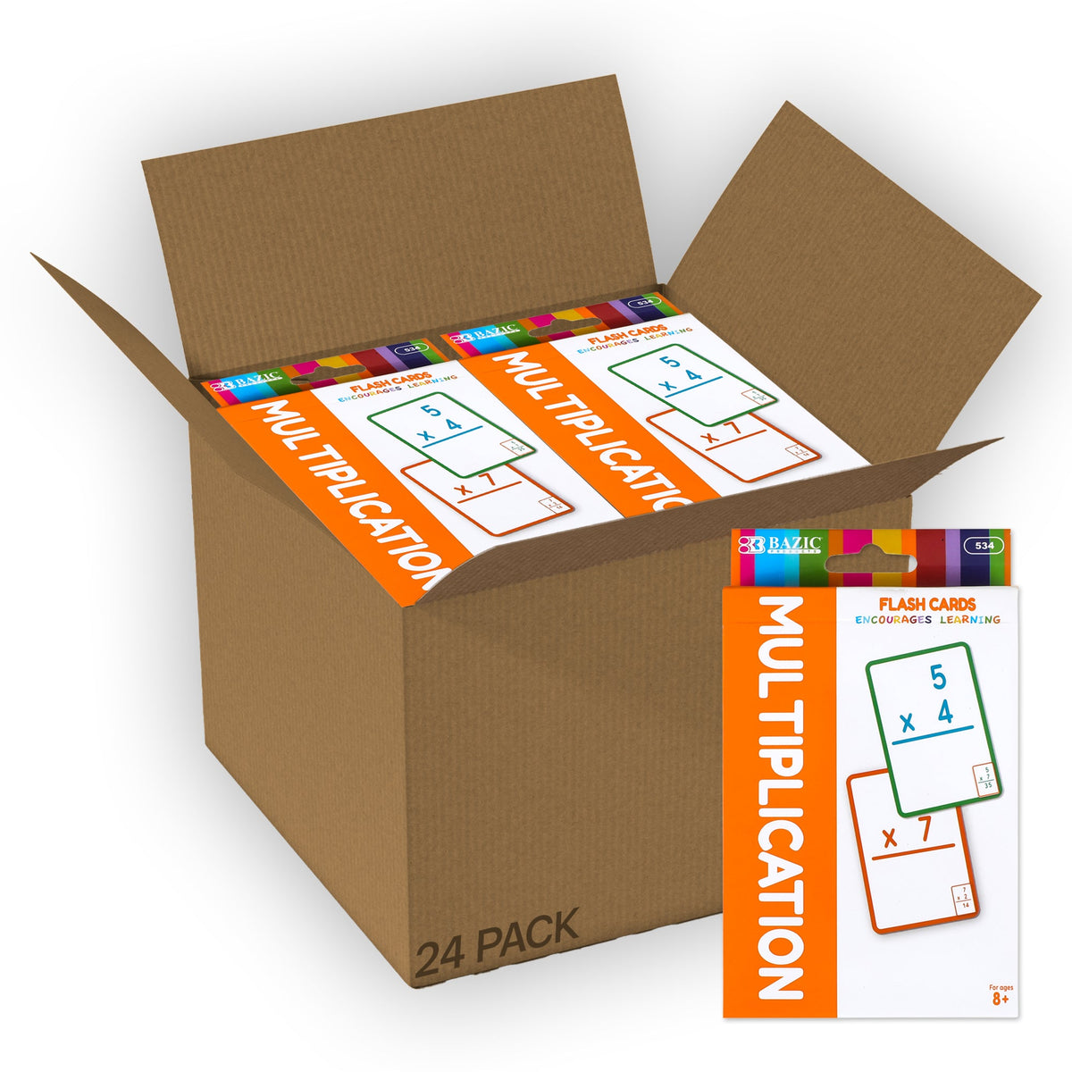 Multiplication Flash Cards, 36 Cards, Self-Checking