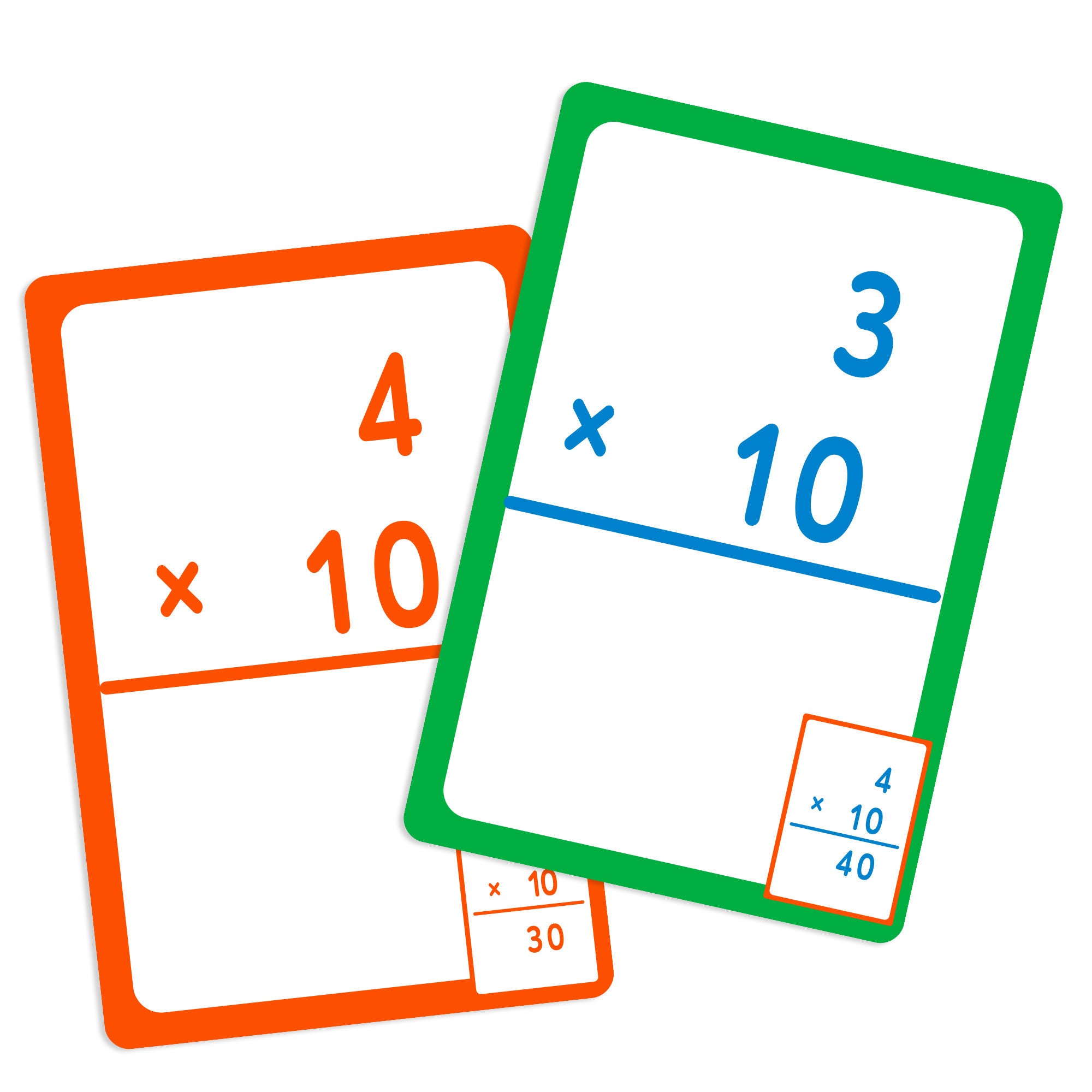 Multiplication Flash Cards, Ages 8+, Durable Printed Cards