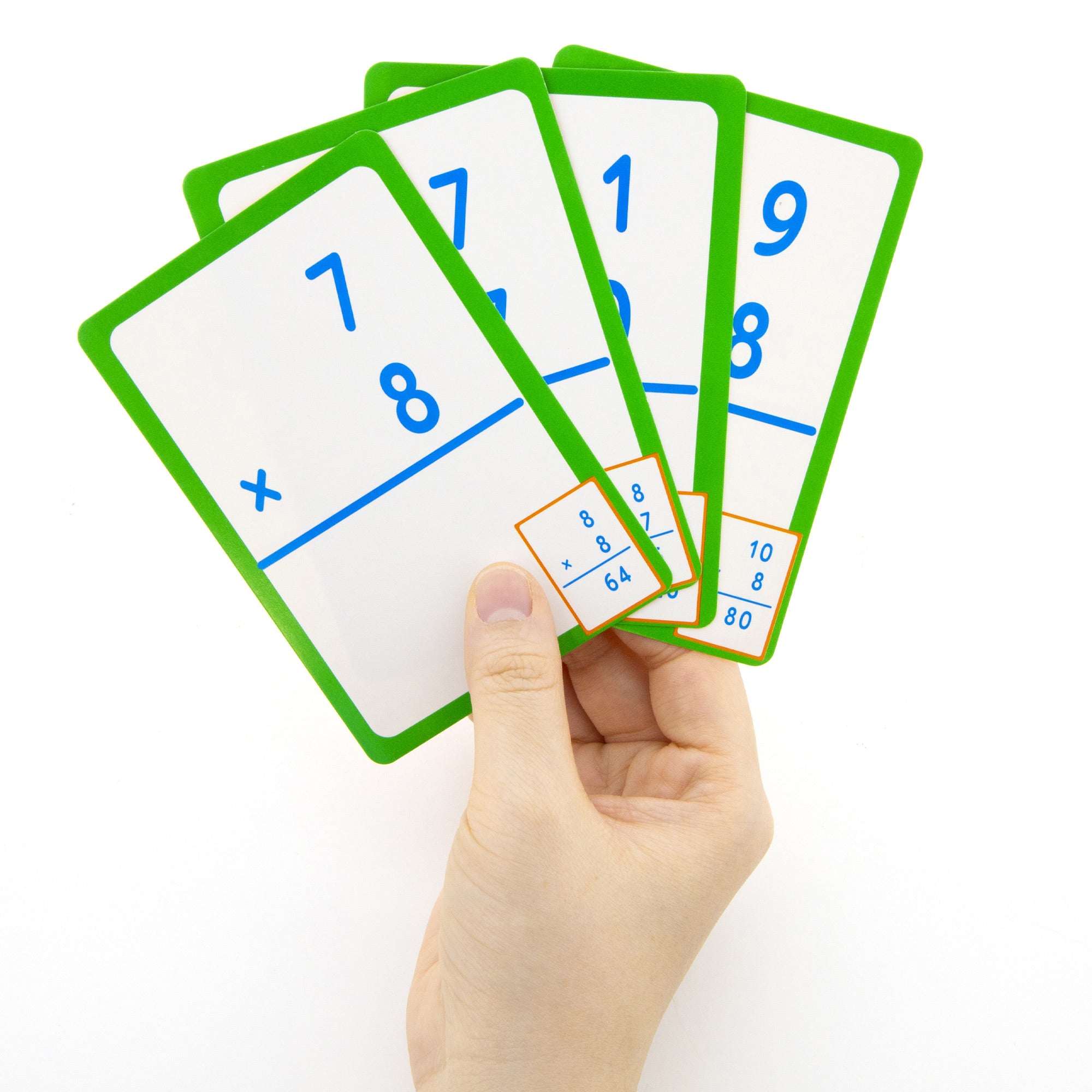 Multiplication Flash Cards, Ages 8+, Durable Printed Cards