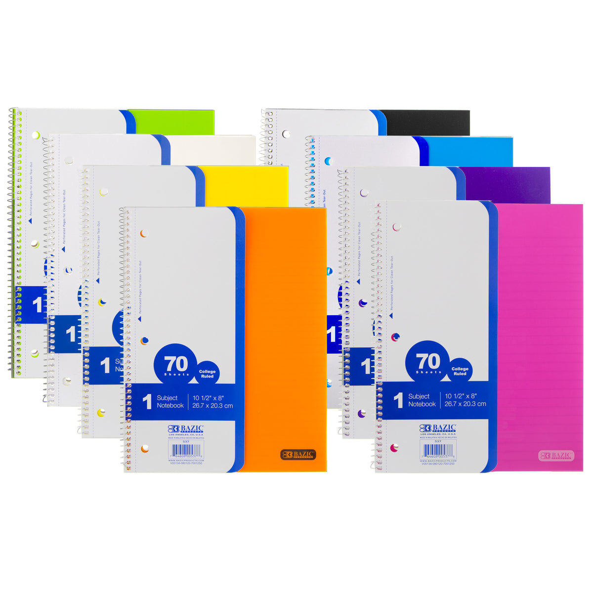 Subject Poly Cover Spiral Notebook