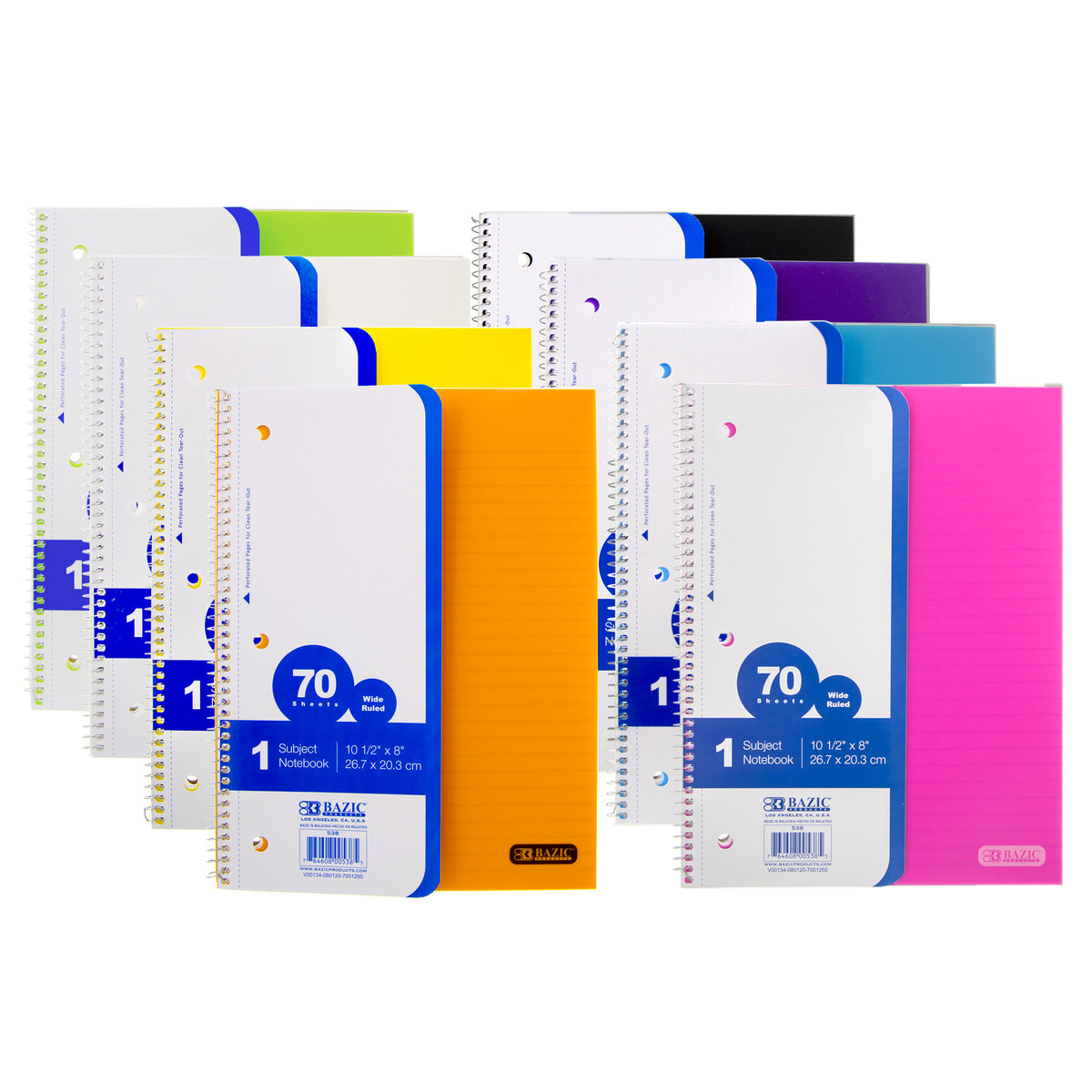 Subject Poly Cover Spiral Notebook