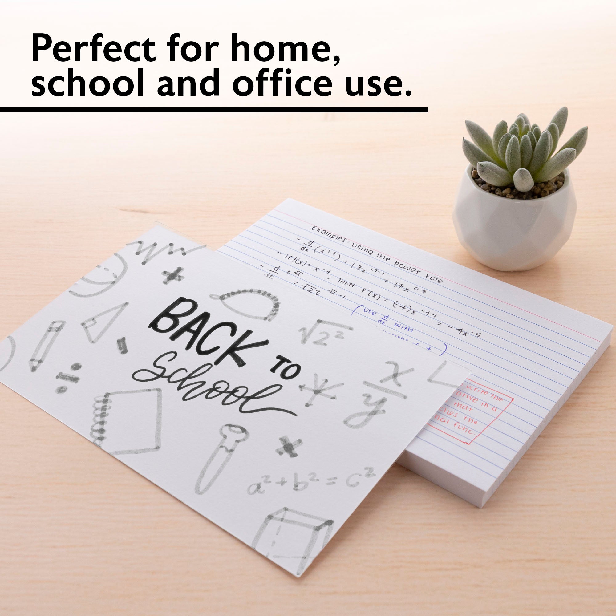 Ruled Index Cards, 5 x 8 in, Sturdy Card Stock