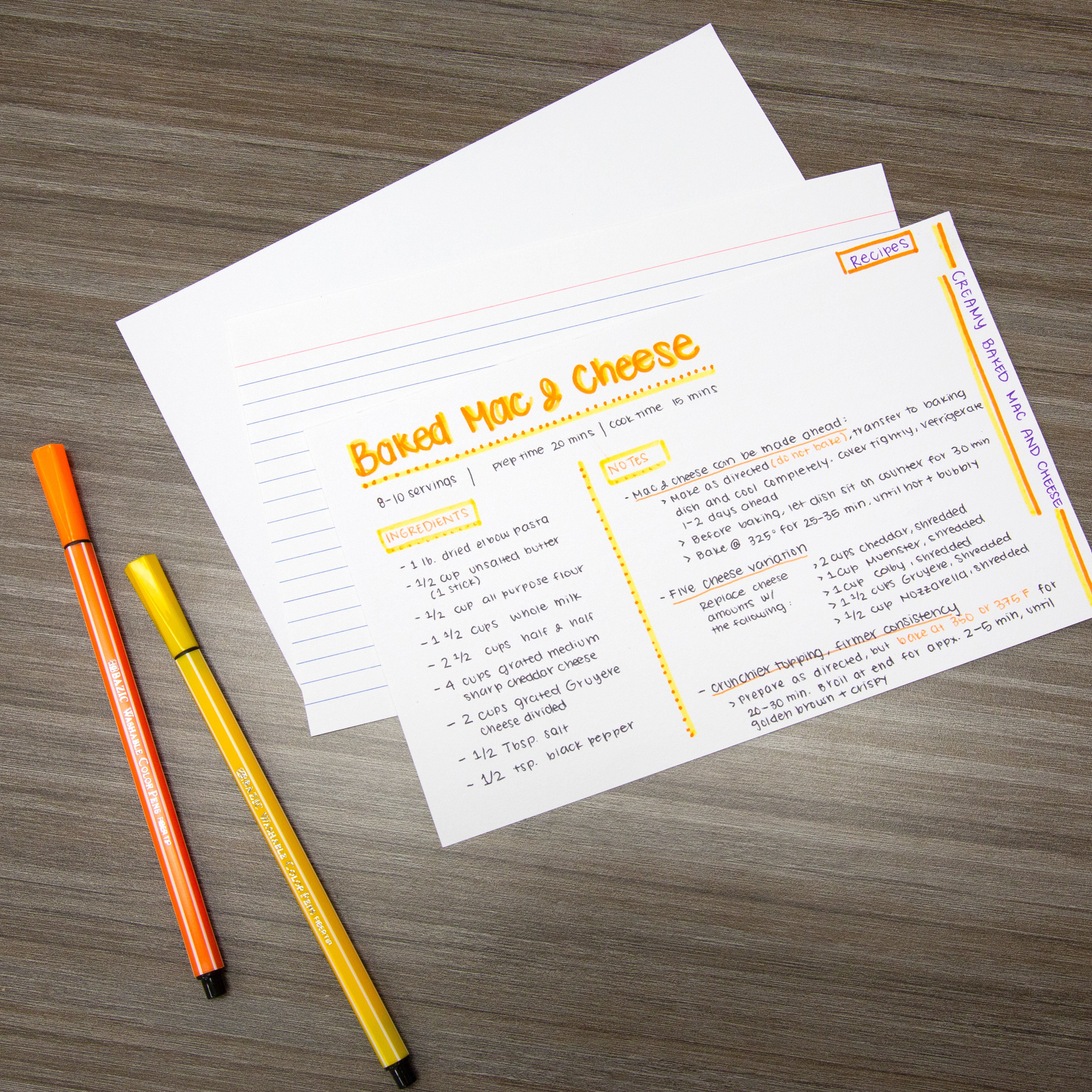 Ruled Index Cards, 5 x 8 in, Sturdy Card Stock