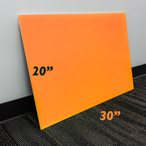 20" X 30" Fluorescent Orange Foam Board