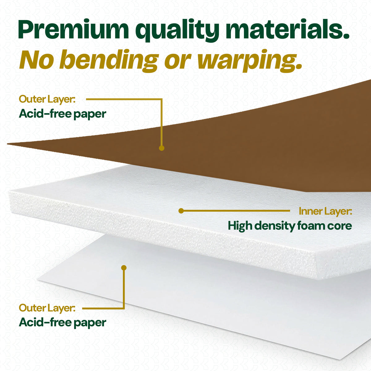 Brown Foam Board, 20 x 30 in, 3/16 in Thick