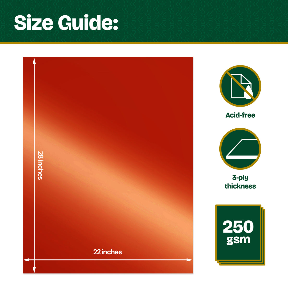 Metallic Red Poster Board, 22 x 28 in