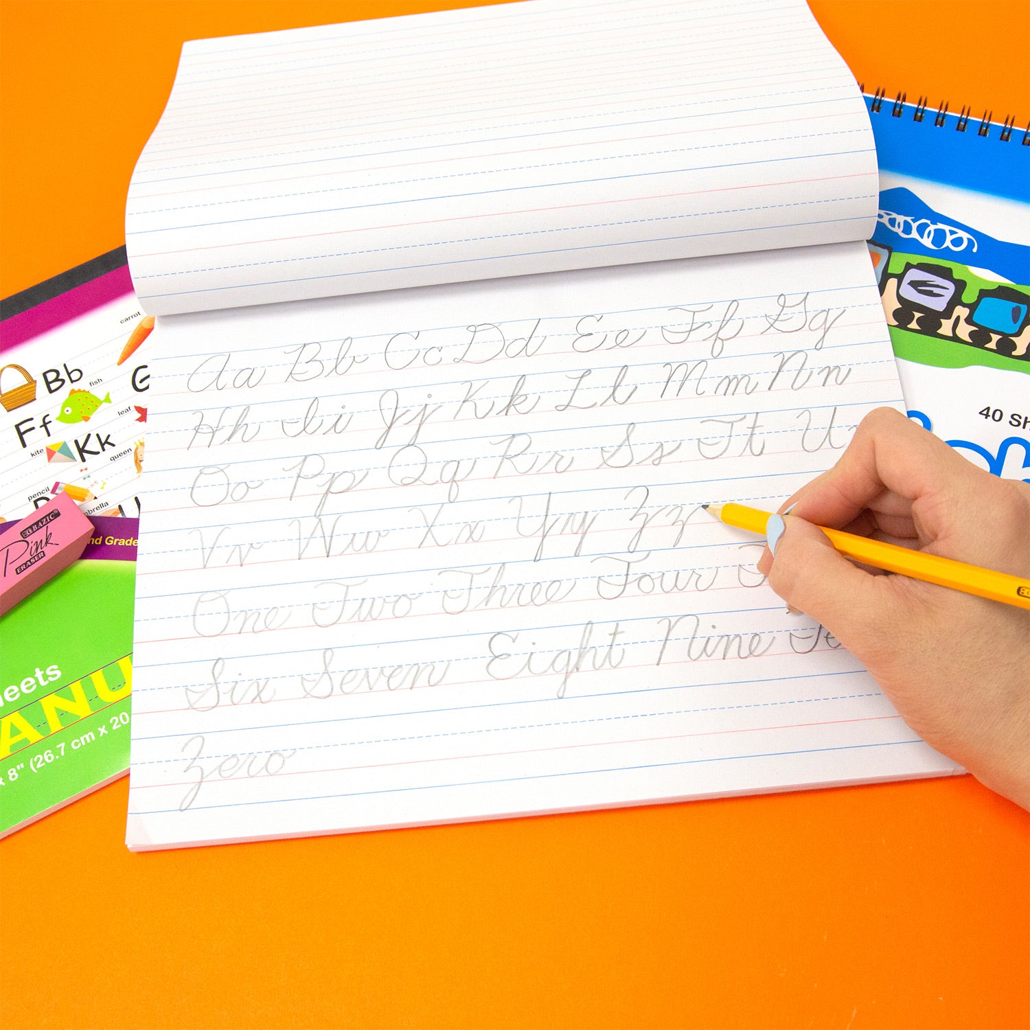 Cursive Writing Pad, 10.5" x 8", 50 Sheets