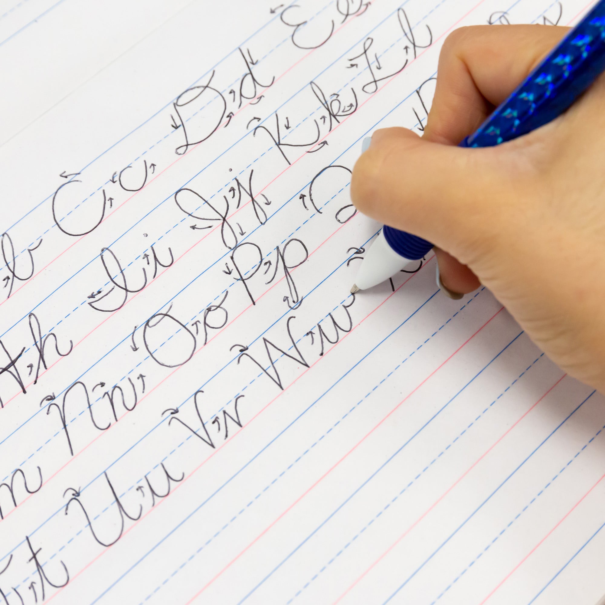 Cursive Writing Pad, 10.5" x 8", 50 Sheets