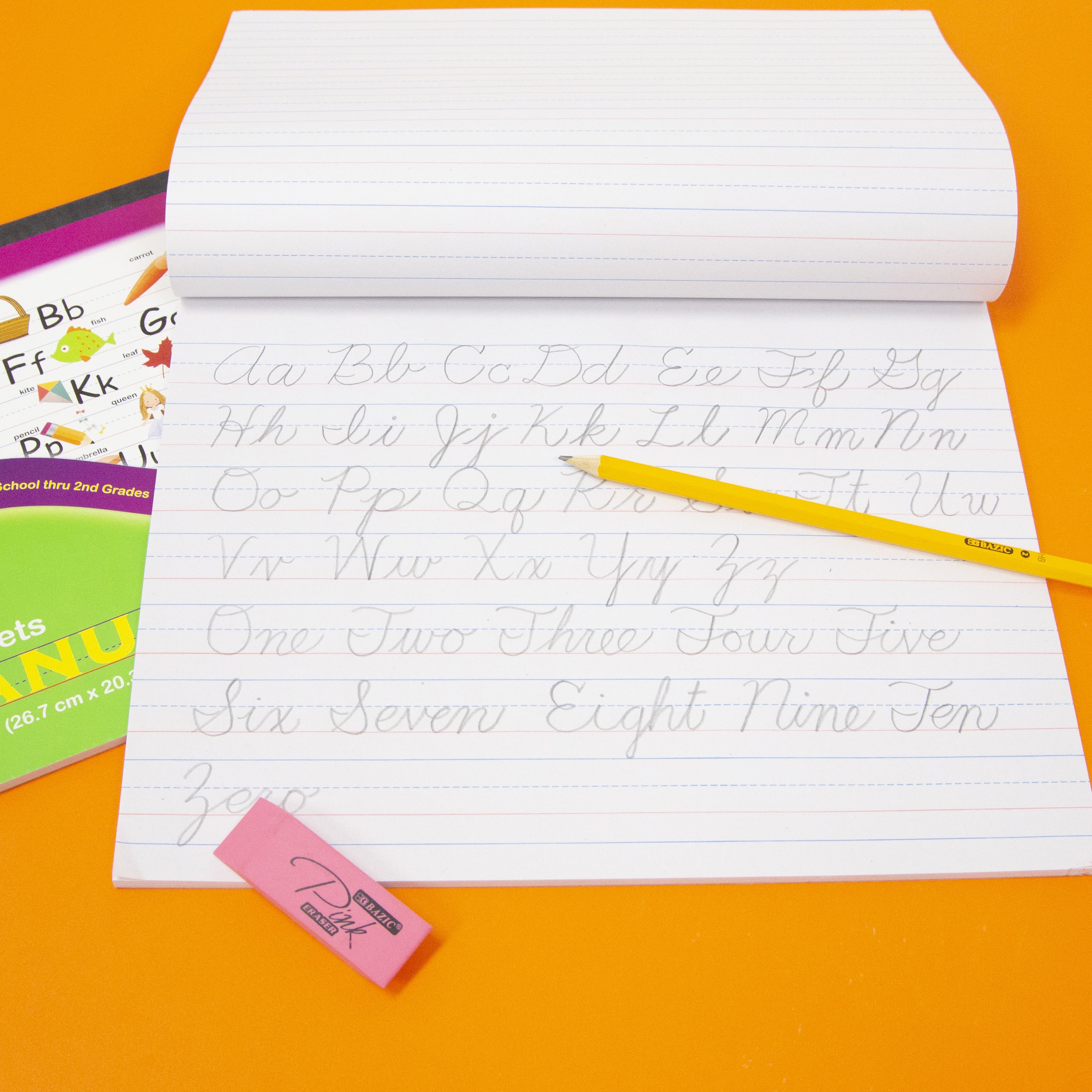 Cursive Writing Pad, 10.5" x 8", 50 Sheets