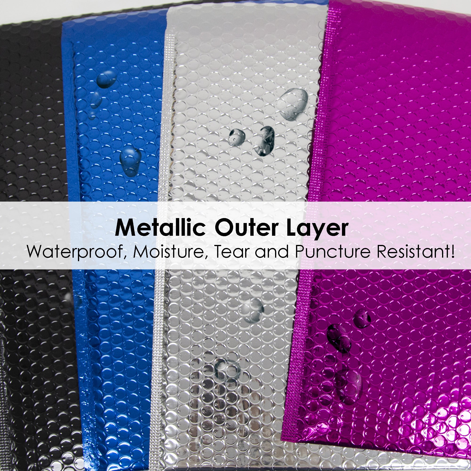 #2 Assorted Color Metallic Bubble Mailers, 8.5 x 11.25 in