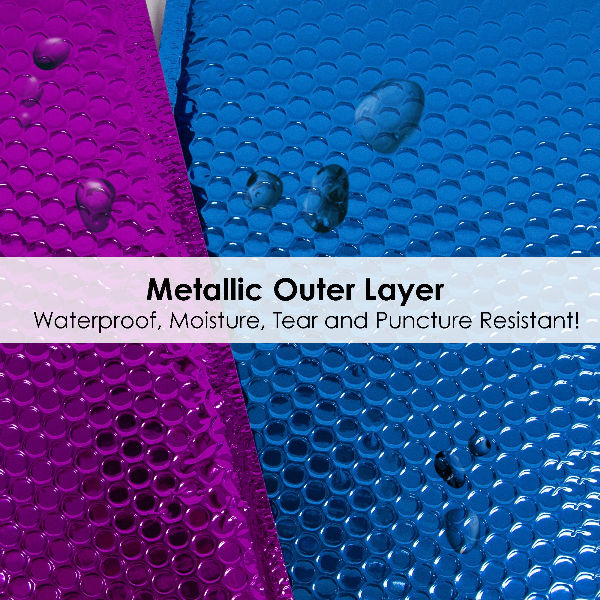 #5 Metallic Bubble Mailers, 10.5 x 15 in, Self-Seal