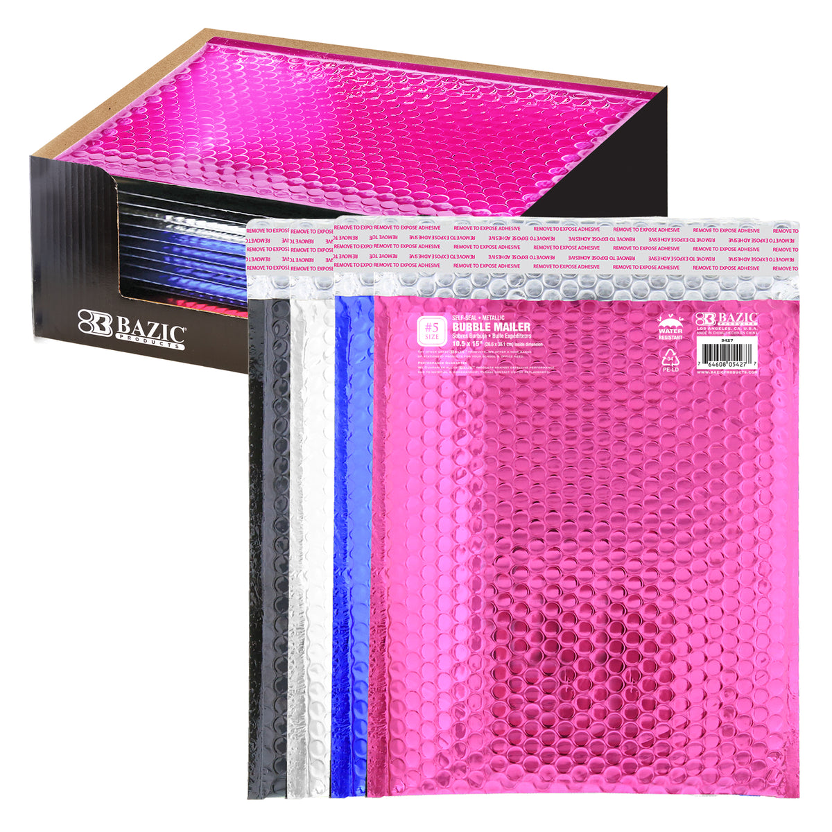 #5 Metallic Bubble Mailers, 10.5 x 15 in