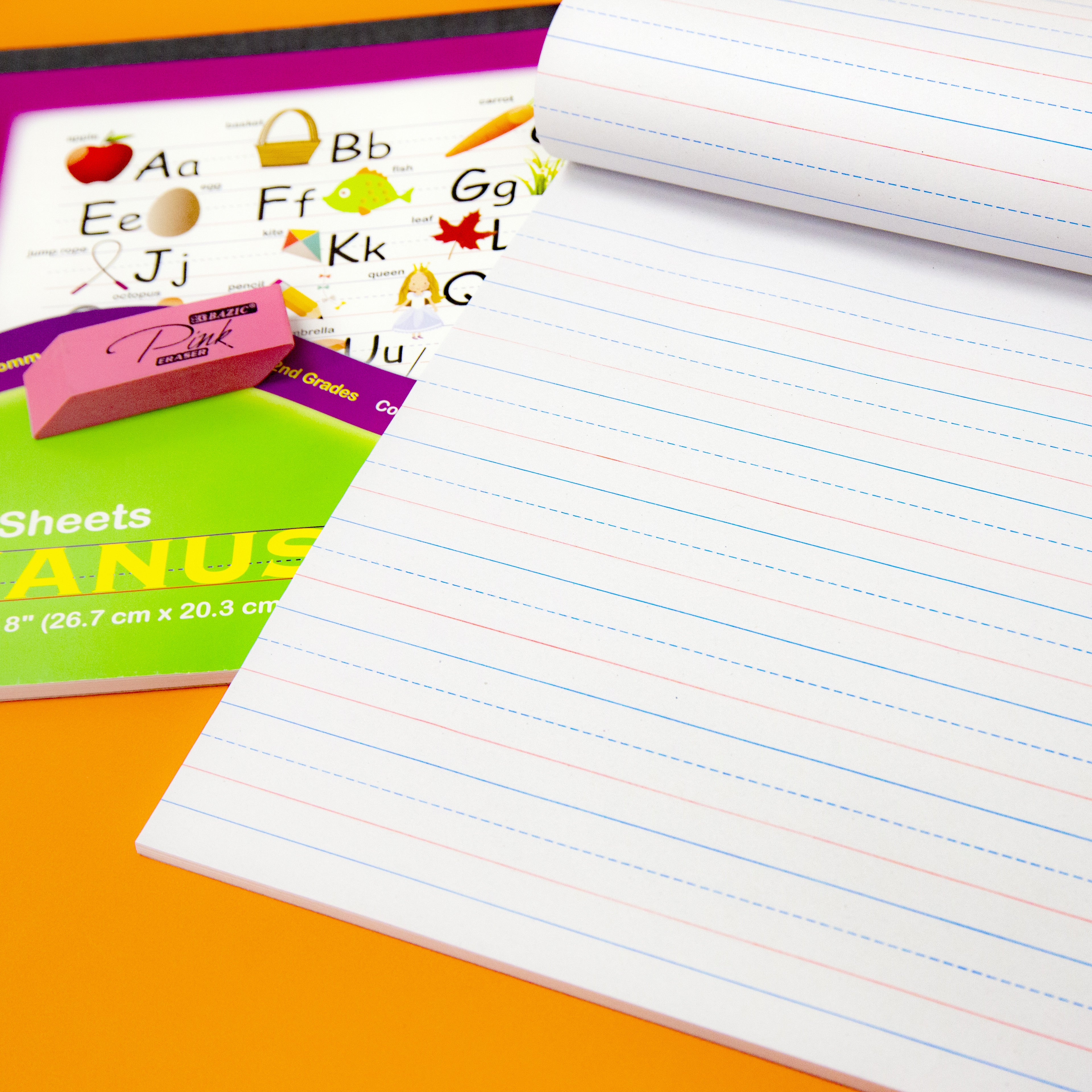 Manuscript Writing Pad, 50 Sheets, 10.5" x 8"