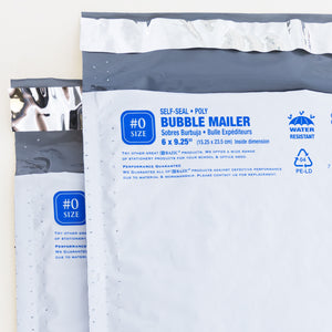Poly Bubble Mailer (#0) 6" x 9.25" (25/Pack)