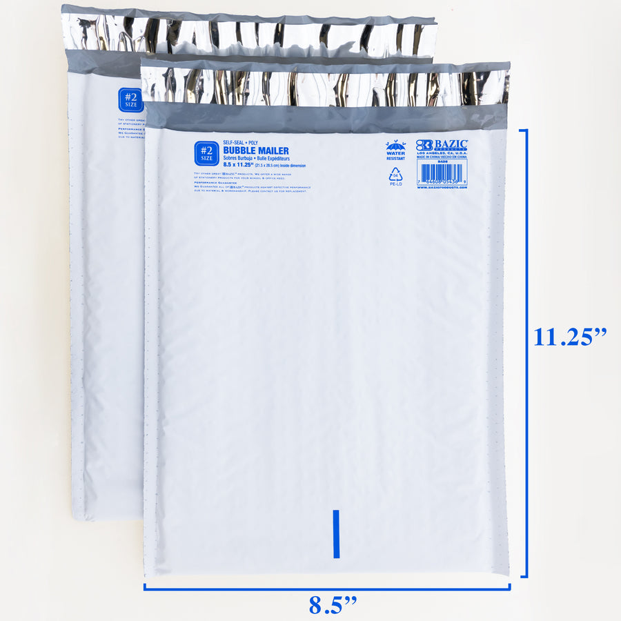 Poly Bubble Mailer (#2) 8.5" x 11.25" (25/Pack)