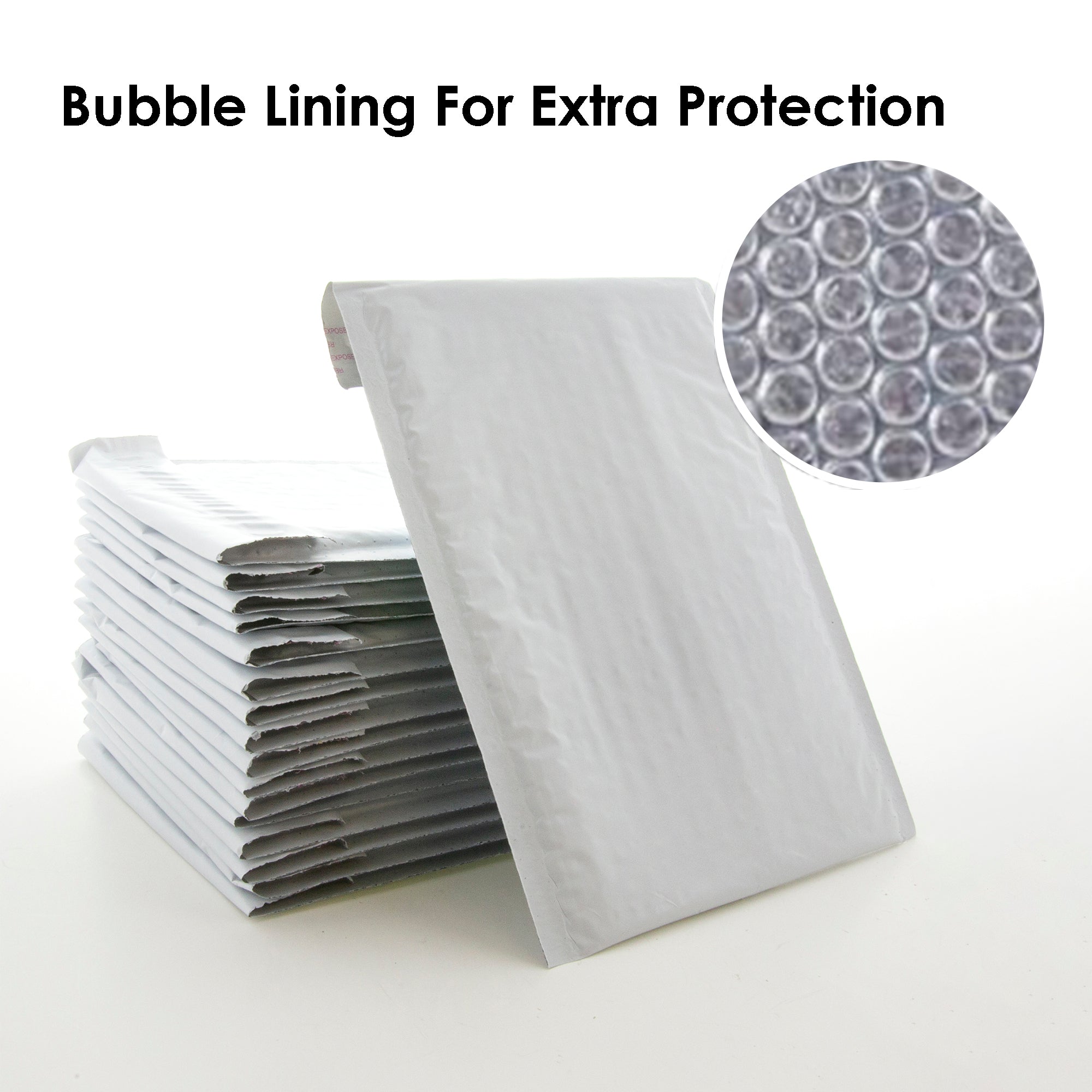 #5 Poly Bubble Mailers, 10.5 x 15 in, Self-Seal