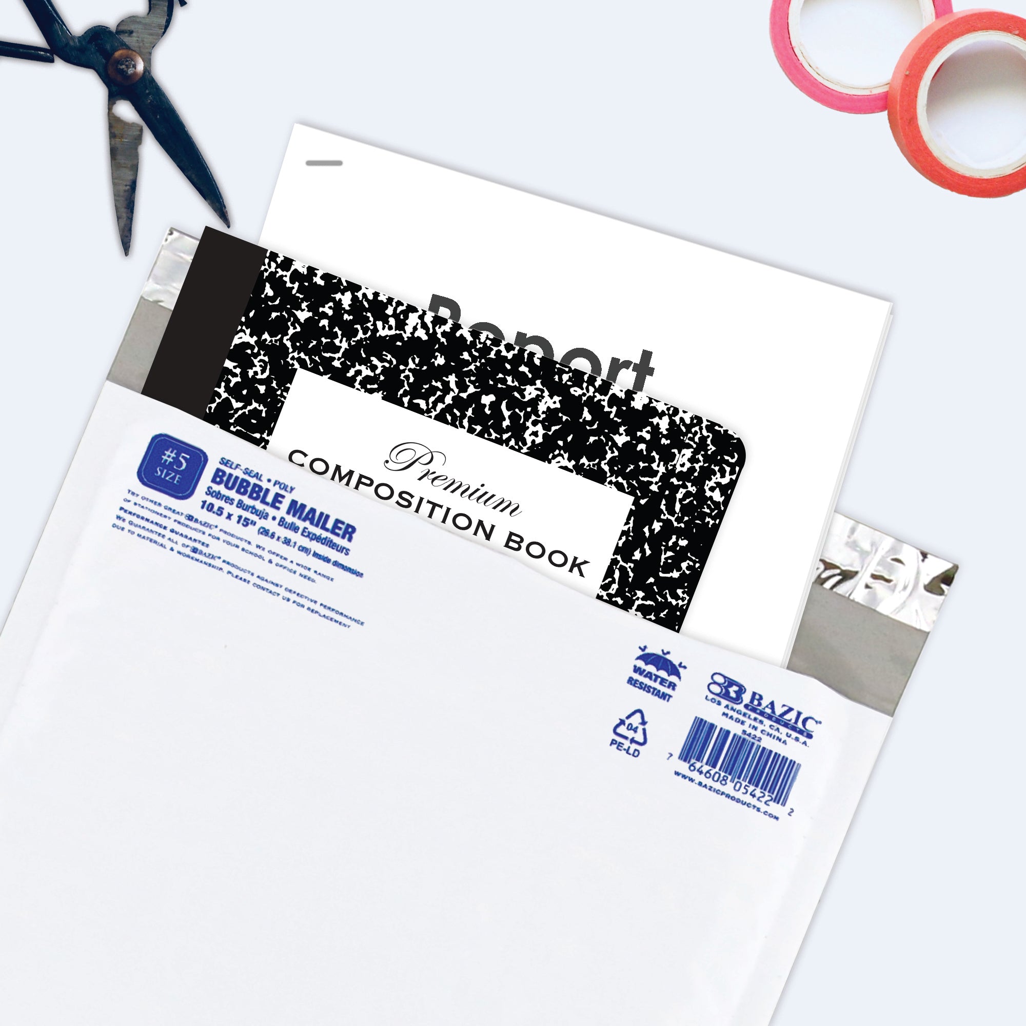 #5 Poly Bubble Mailers, 10.5 x 15 in, Self-Seal