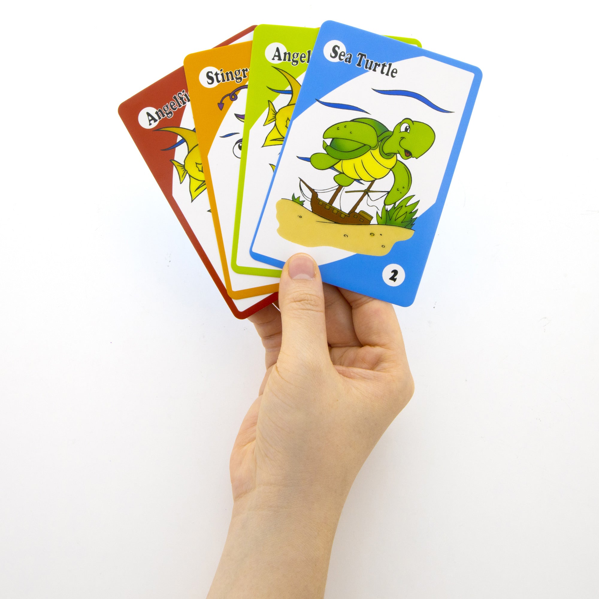 BAZIC Classic Card Games Set 4 Pack Go Fish Crazy 8s Old Maid Monster Match Fun Educational Flash Cards Large Print Easy Read for Kids Ages 3 Plus