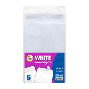 Self-Seal White Envelope 9" x 6" (6/Pack)