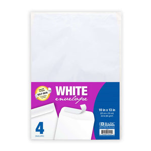 Self-Seal White Envelope 10" X 13" (4/Pack)