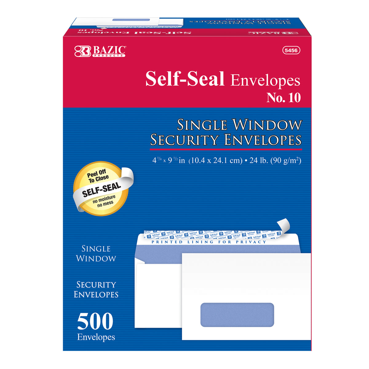#10 Self-Seal Security Window Envelopes