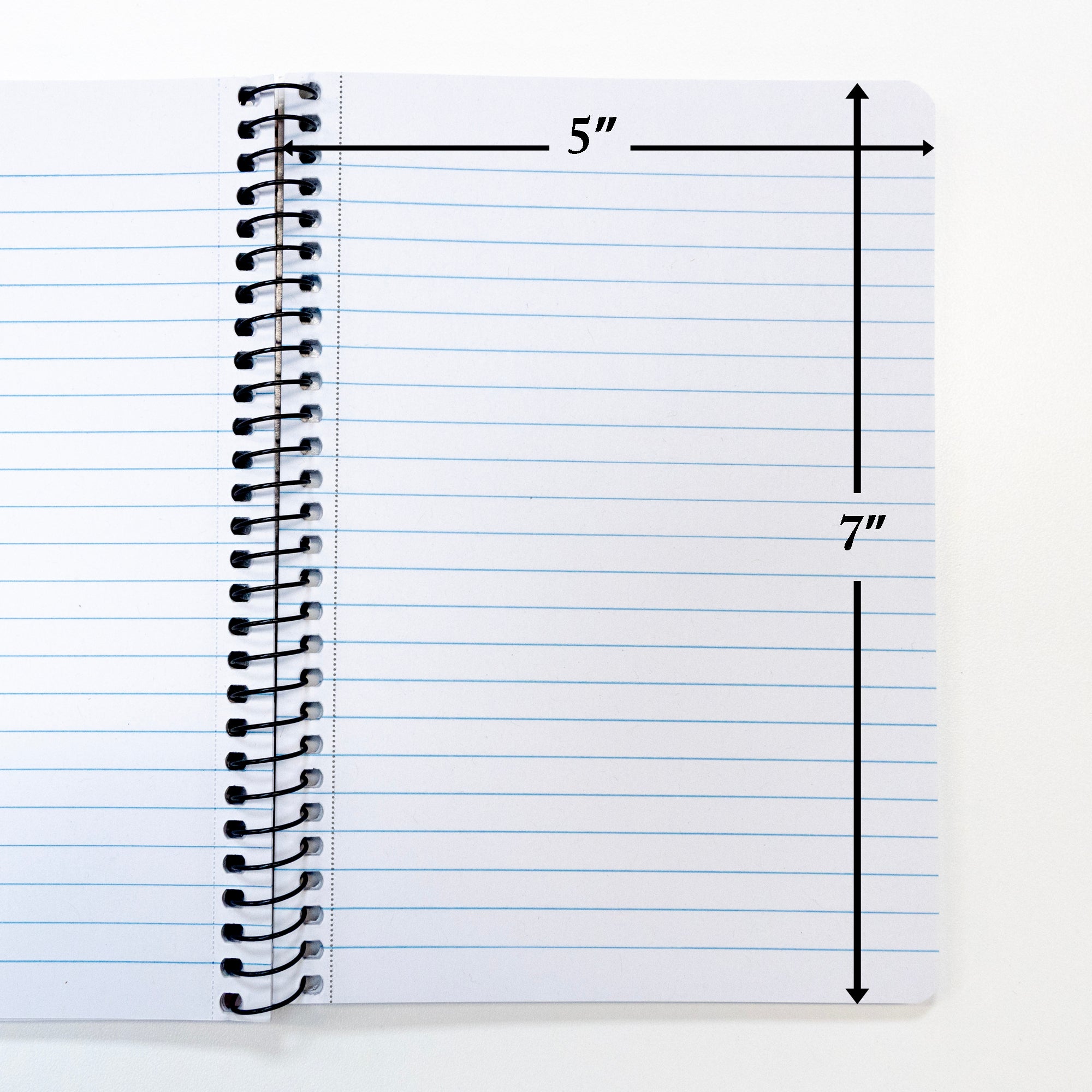 Small Spiral Notebook, 5" x 7", 120 Sheets
