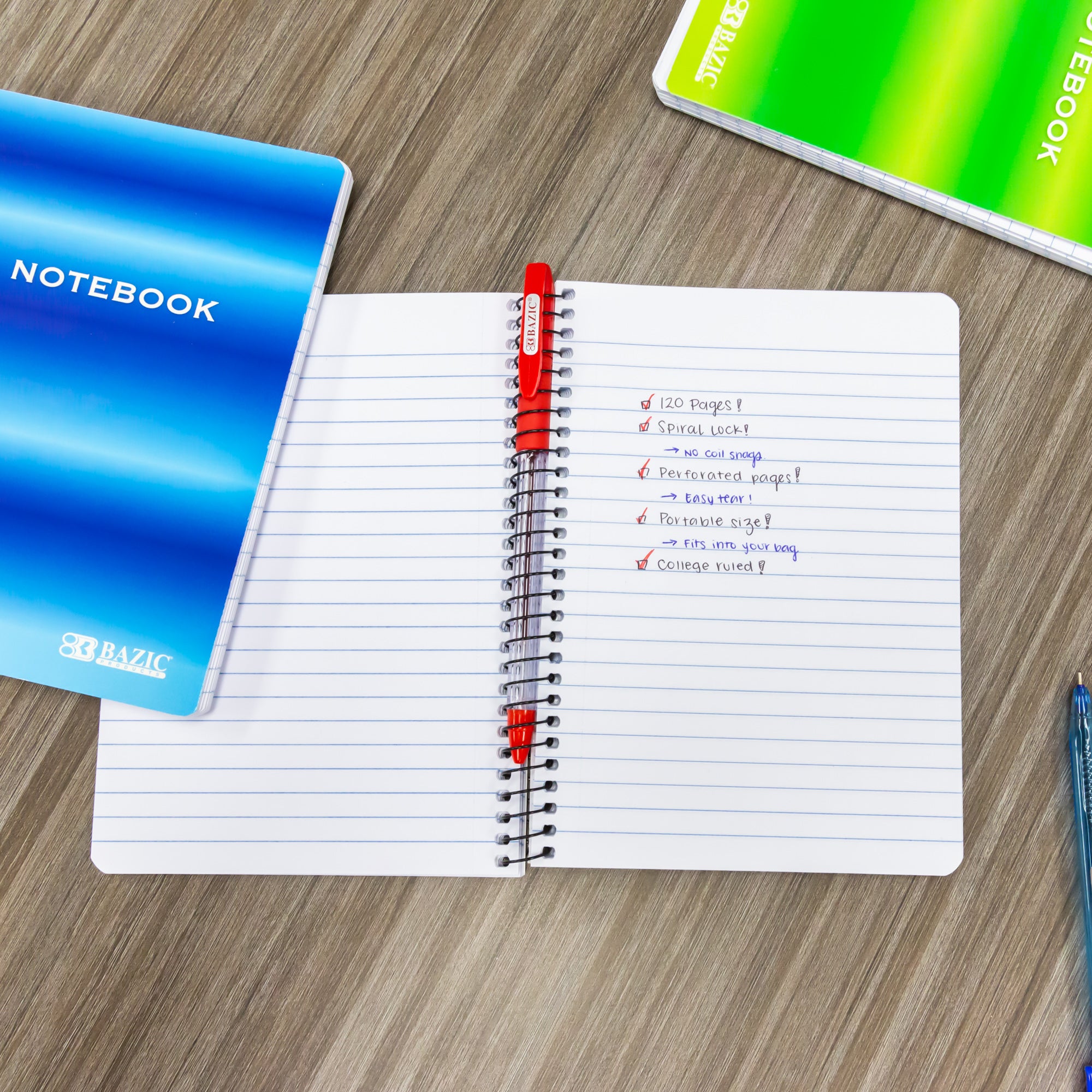 Small Spiral Notebook, 5" x 7", 120 Sheets