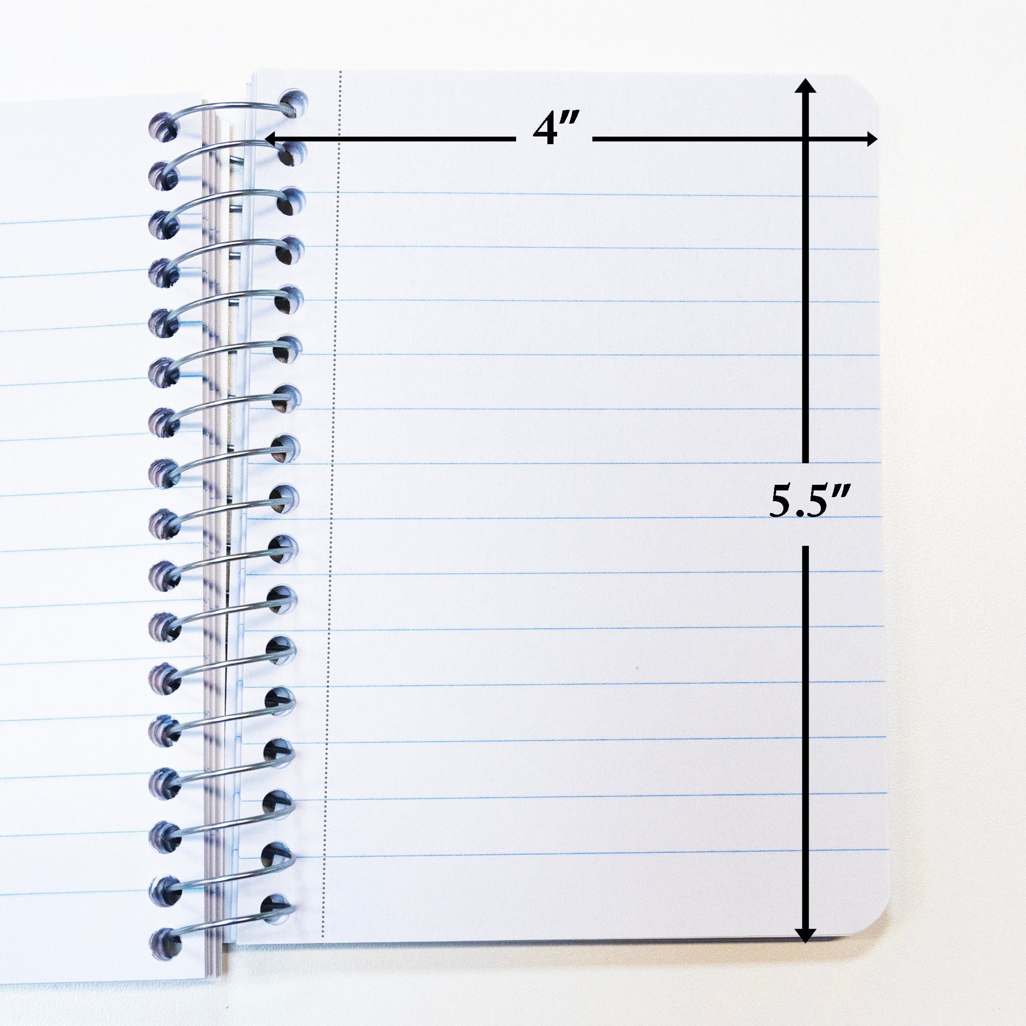Poly Spiral Wide-Ruled Fat Book, 4 x 5.5 in