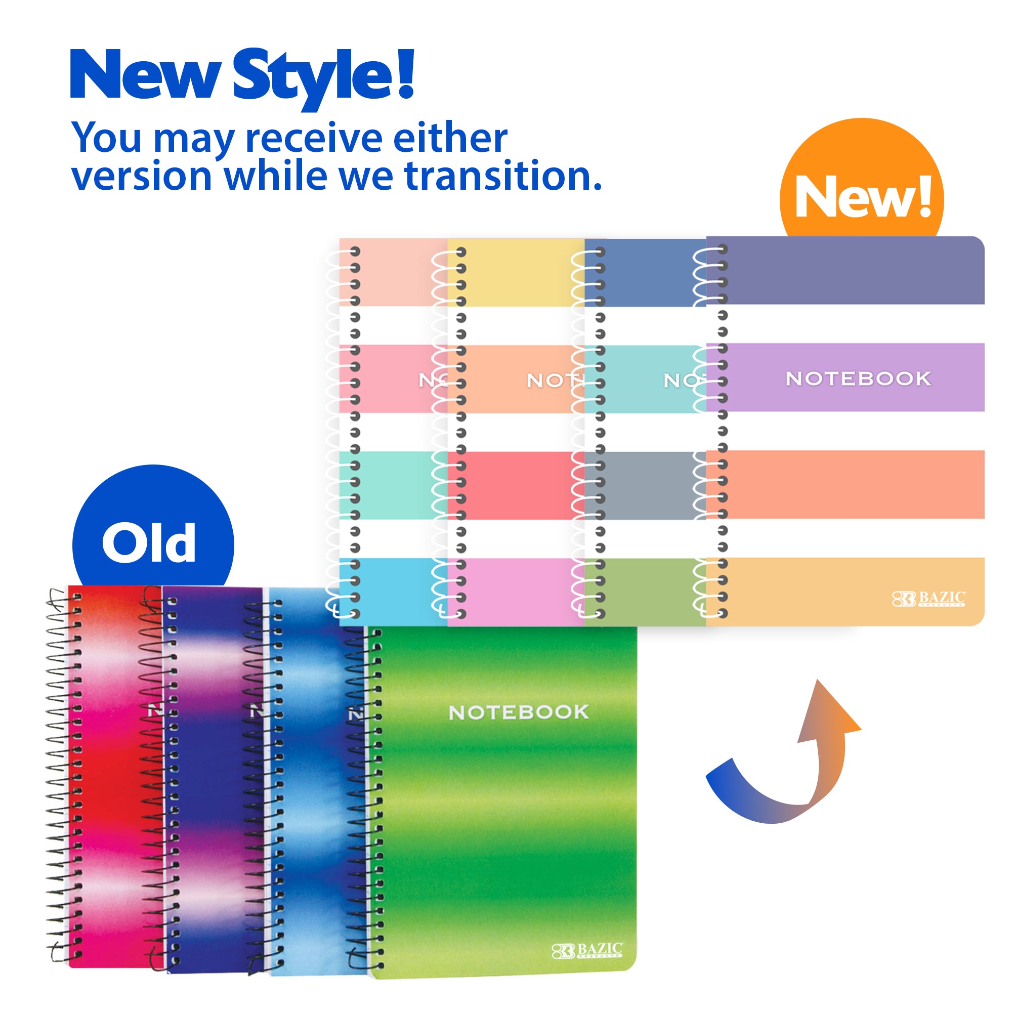 Small Spiral Notebook, 5" x 7", 120 Sheets