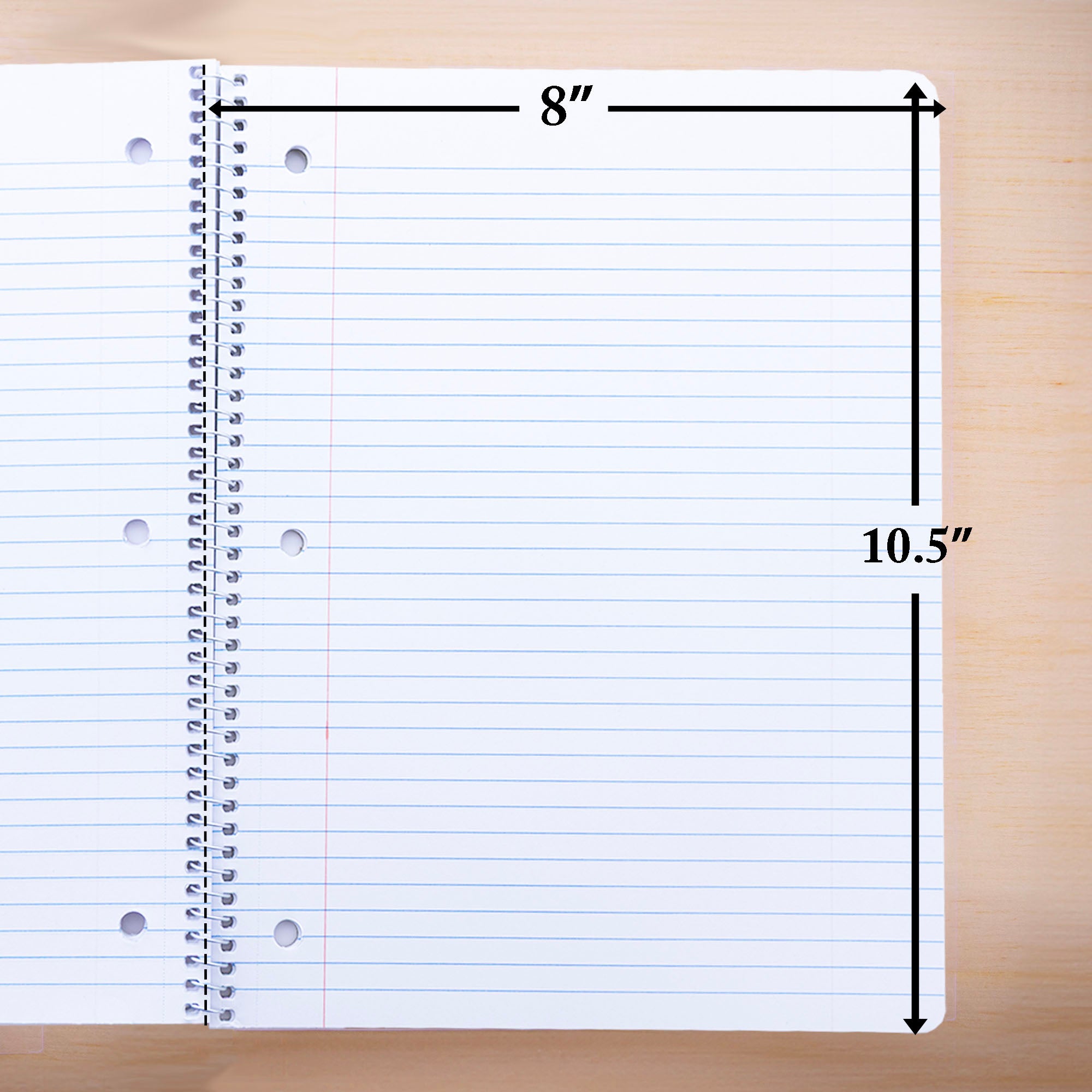College Ruled 1-Subject Spiral Notebook, 70 Sheets