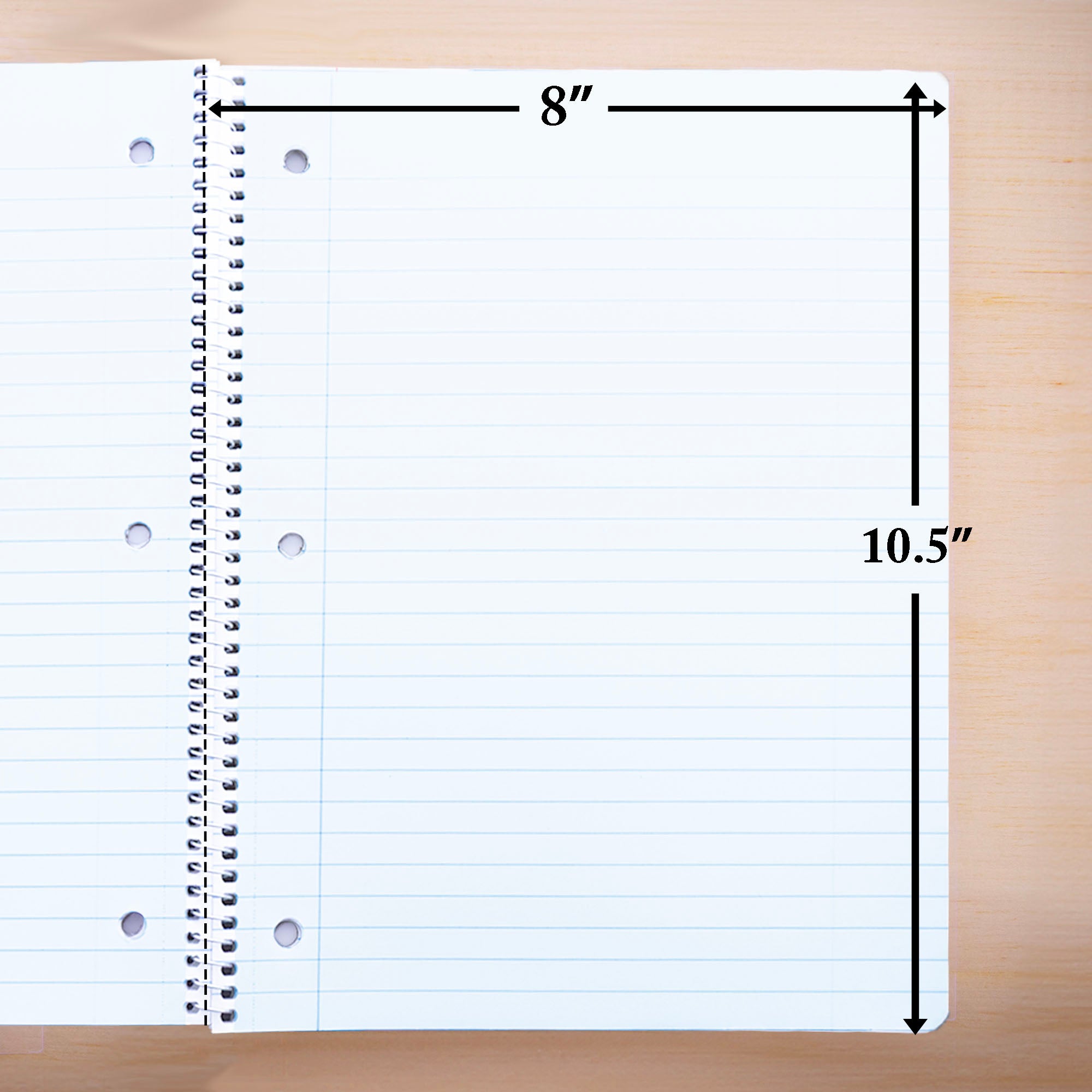 Wide Ruled 1-Subject Spiral Notebook, 70 Sheets
