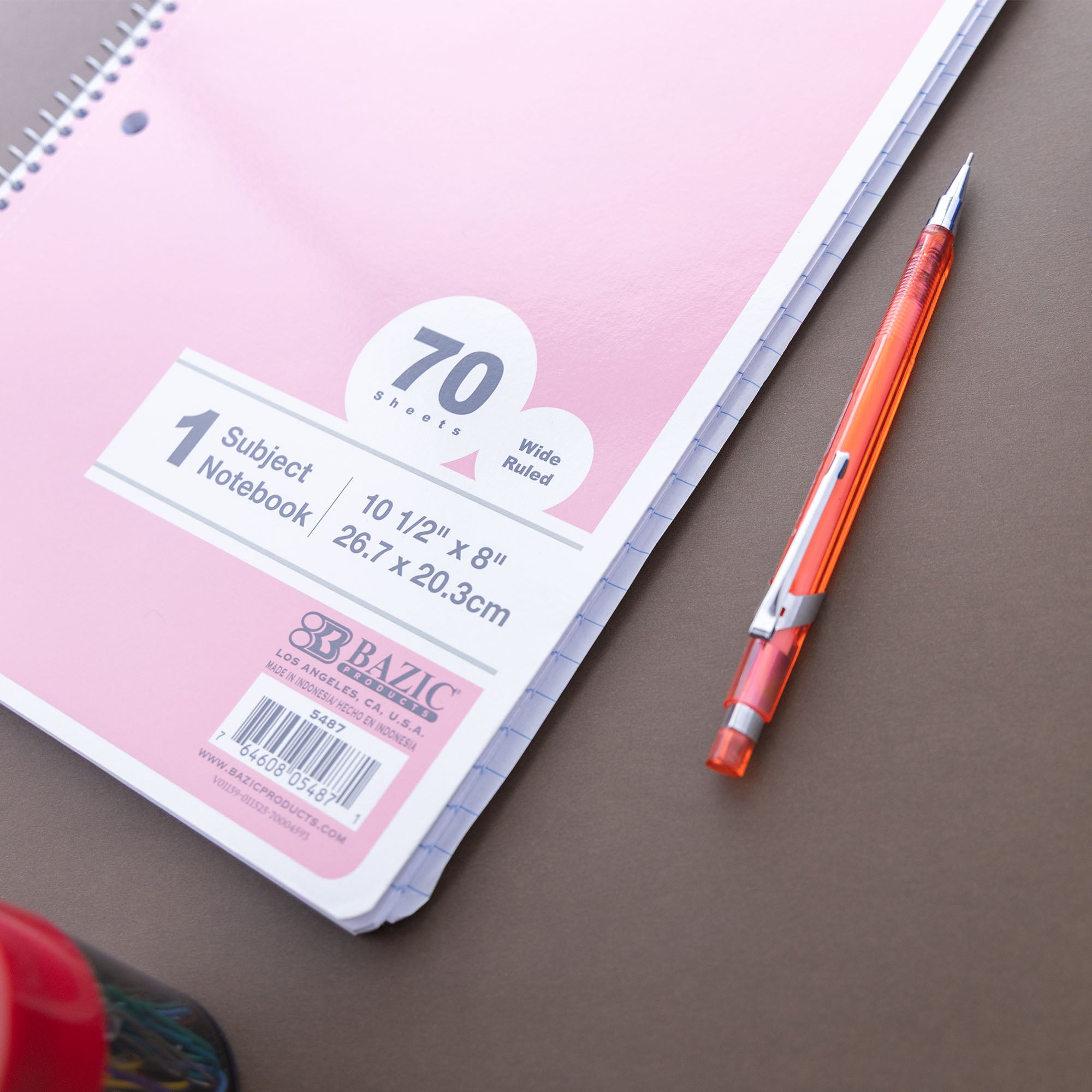 Pastel 1-Subject Spiral Notebook, Wide-Ruled