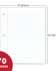 Notebook Spiral W/R 1-Subject Morandi Poly Cover 70 Ct.