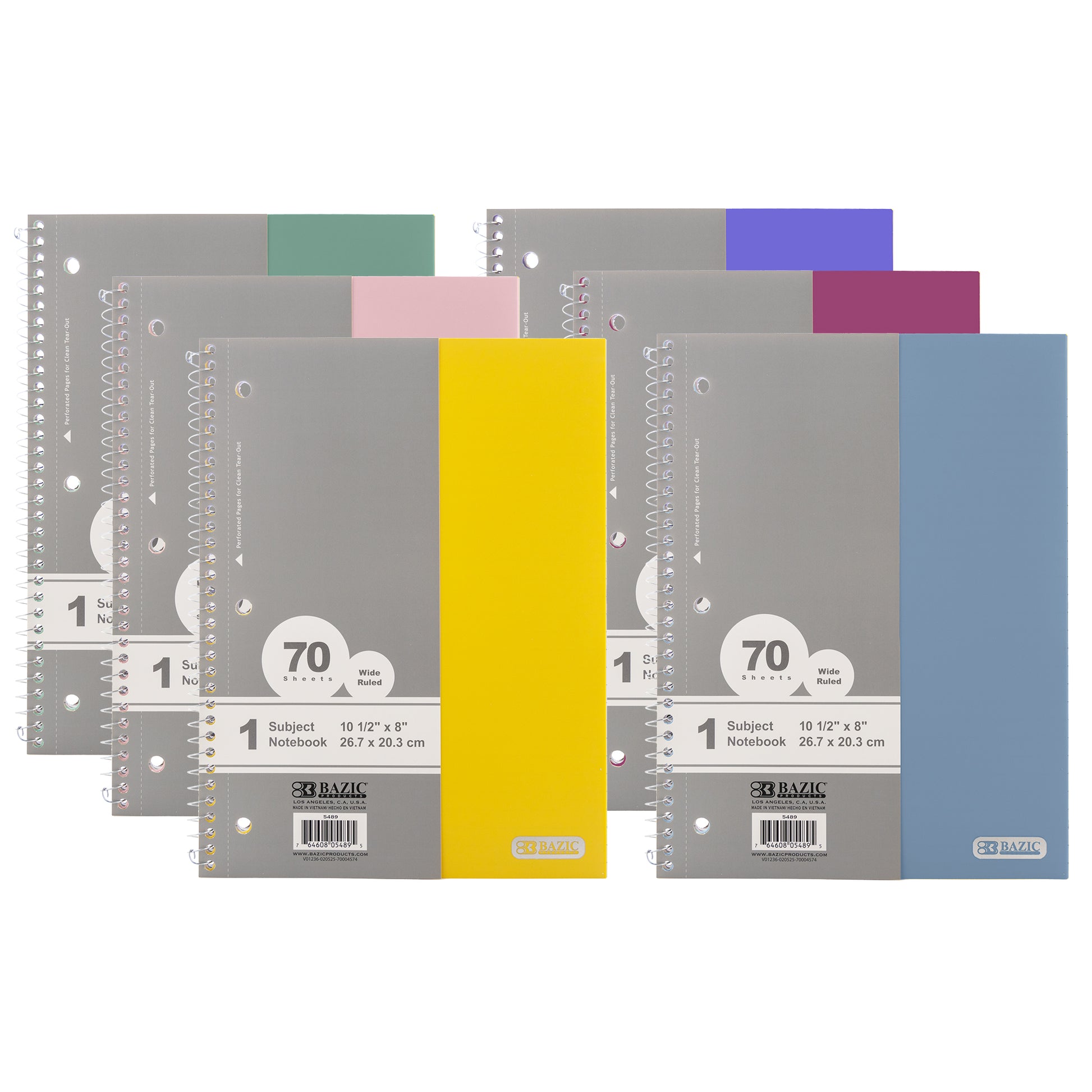 Subject Morandi Poly Cover Spiral Notebook